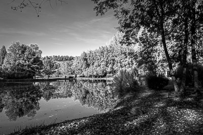 Promenades en Essonne en noir et blanc.